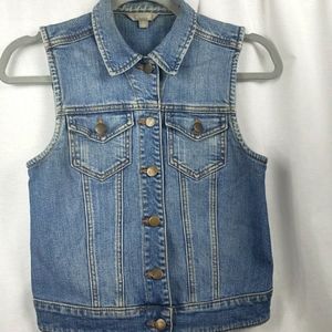 Rubbish Women's Faded Denim Vest Sz XS